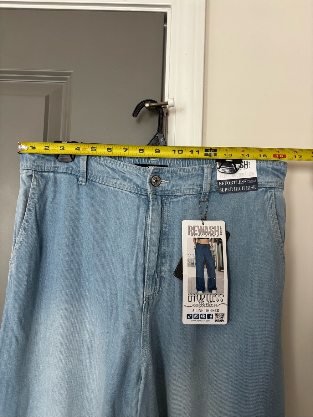 Rewash Light Blue Wide Leg Women’s Jeans - Picture 6 of 8